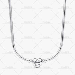 Pandora Heart Clasp Snake Chain Necklace
